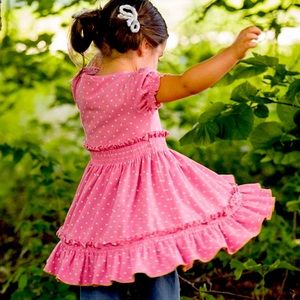 Matilda Jane Dress Pink Polka Dots